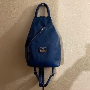 Valentina (Italy) Blue Leather Backpack New Without Tags